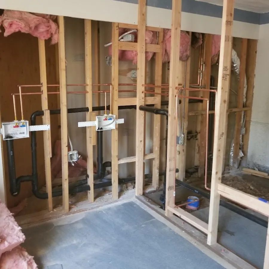 Copper pipe rough-in and plumbing installation in Hastings
